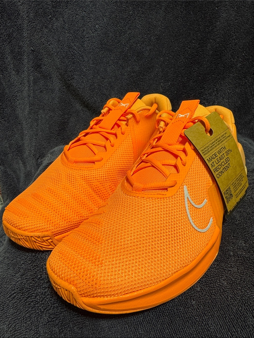 Nike Vibrant Orange Athletic Shoe with White Swoosh